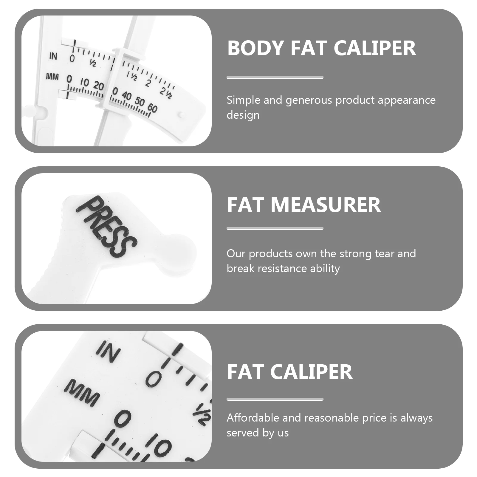 Fat Caliper Handheld Body Measure Device Measurer Measurement Tape Tool Tester Ruler Digital Calipers body fat caliper,body fat measurement tool