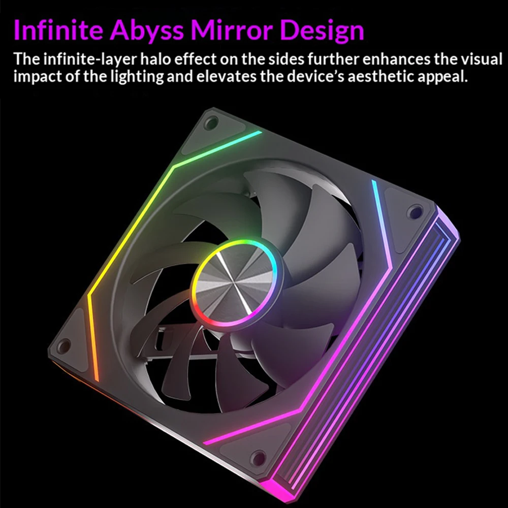 Premium ARGB 12cm PWM Quiet Cooling Fan - High Airflow, Low Noise