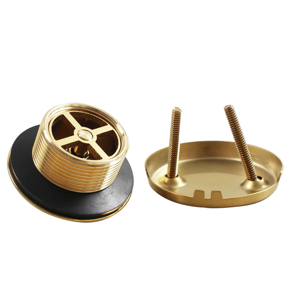 Talea Bath Drain Kit Accessory Gold Finish Two-Hole Overflow Cover Bathroom TYYG001001