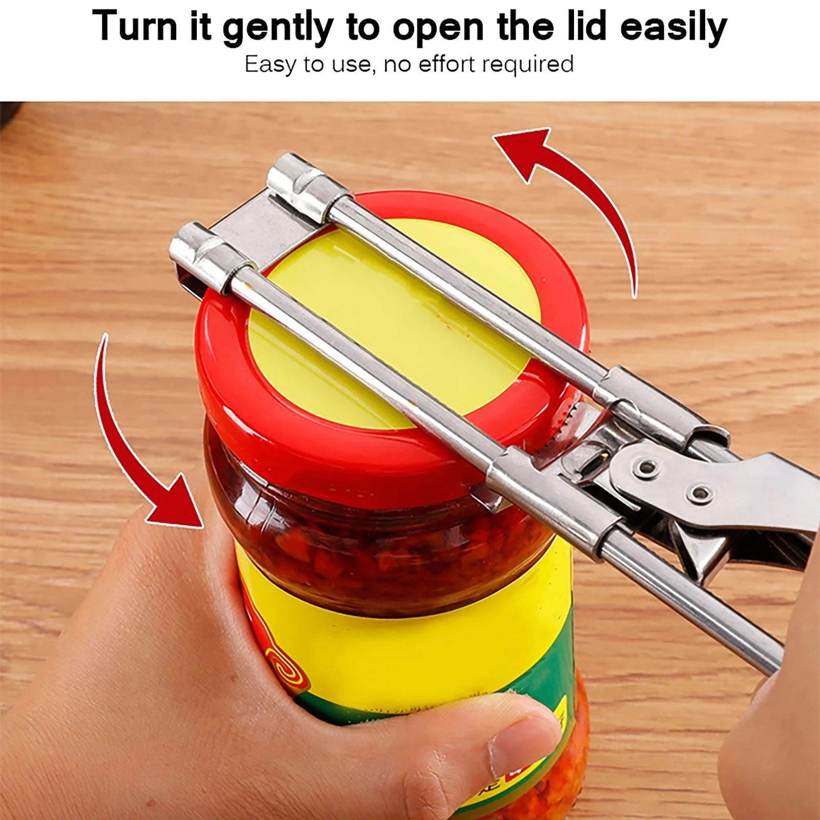 2PCS Multifunctional Magnetic Can Opener Lid Gripper Screwer Stainless  Steel