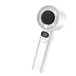 Lenovo Ultra Handheld Portable Fan - Adjustable High - Speed Mini Turbo with USB Charging (WHITE)