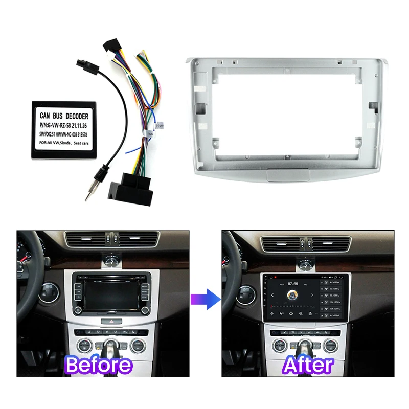 10 ġ ڵ DVD   Canbus ڽ ڴ   Ʈ ŰƮ, ٰ ĻƮ B7 2011-2015  ú г