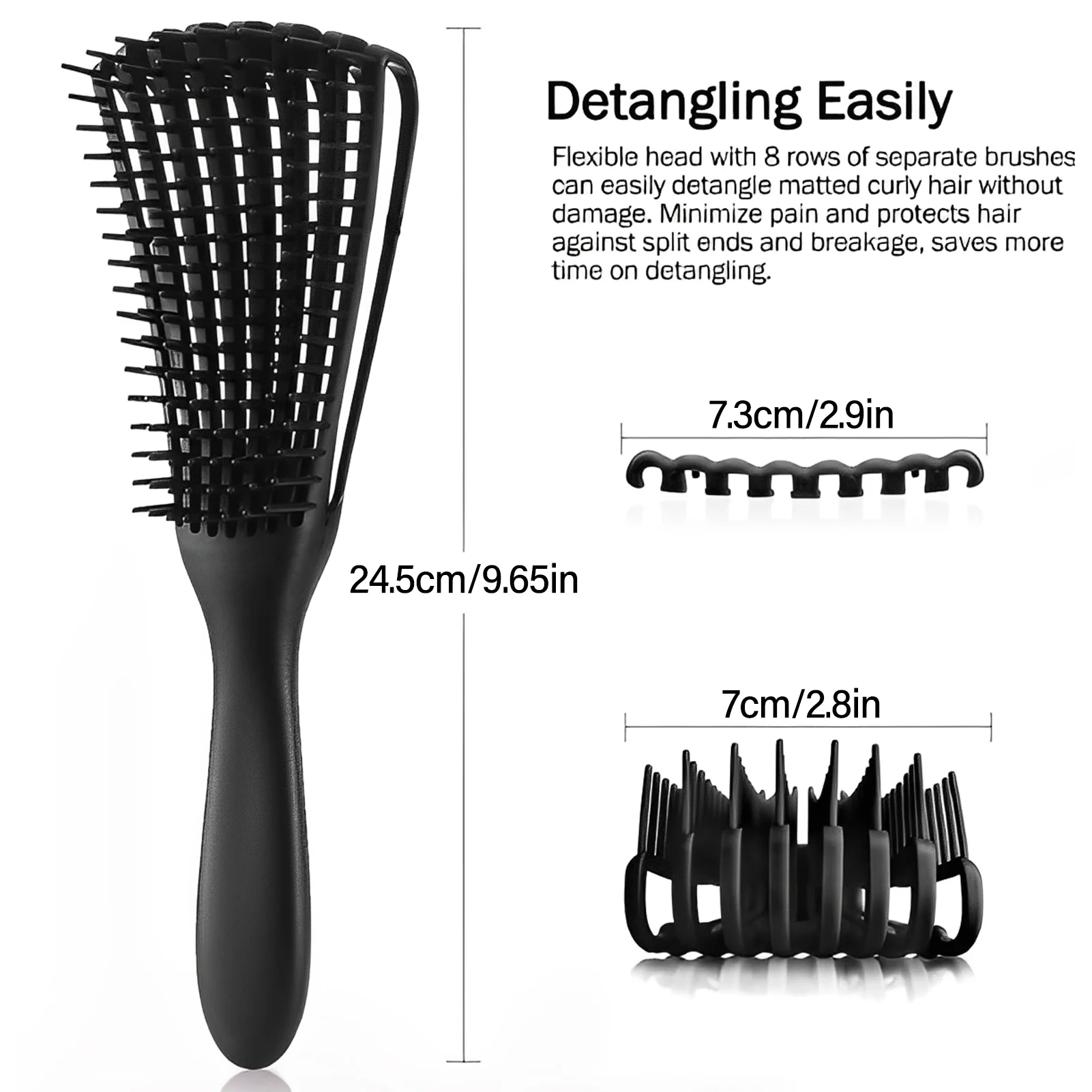 5pcs Professional hair combs set Wet And hair styling tools Shampoo Comb Handheld Detangling Hair Brushes Salon barber shop 4
