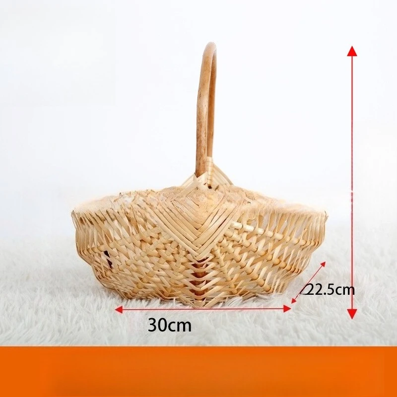 Holiday Gifts Hand-woven Willow Portable Flower Basket Baby Photo Home Decoration Flower Basket Wedding Gift Basket