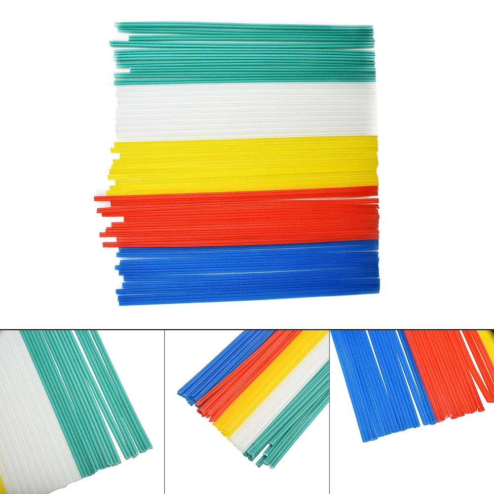 50X Mix-Color Welding Rods PPR PP PVC Plastic Car Bumper Repair Welder Sticks Kit Polypropylene Hand Tools Welding Soldering Set