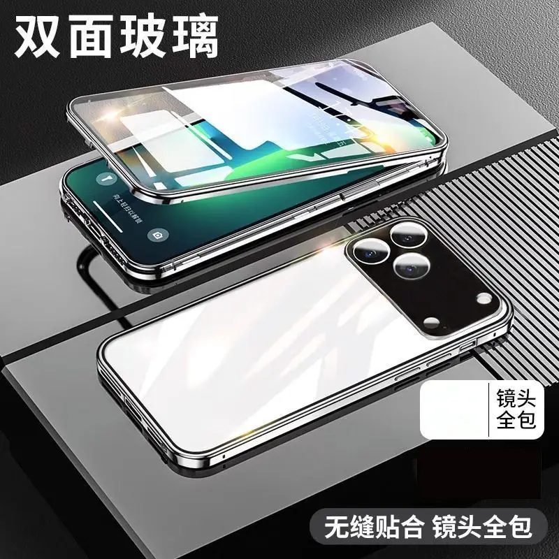 Premium Tempered Glass 360° Full Protection Shockproof Bumper Case - Transparent