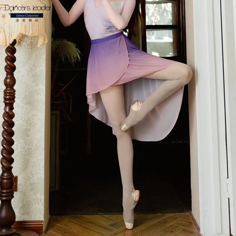 

Fairy Ballet Dance Dance Dress Training Dress Autumn and Winter Dress Dance Dress Gradual Change Mesh Dress