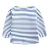 Jumping Meters 2-7T New Arrival Striped Animals Embroidery Boys Tshirts Autumn Winter Children's Clothes Long Sleeve Kids Tops 2
