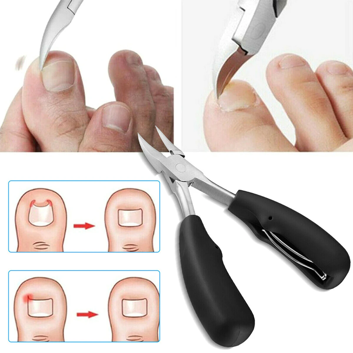 Toe Nail Clipper Nail Clippers 2/1pc Nail Scissors Toe Nail Clippers Stainless Steel Toenails Trimmer Thick Dead Skin Remover