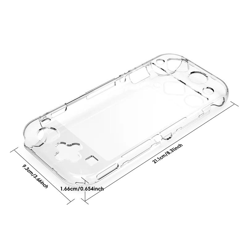 Anti-Slip Crystal Full-Cover Protective Case for Portable Gaming Console - Essential Accessory