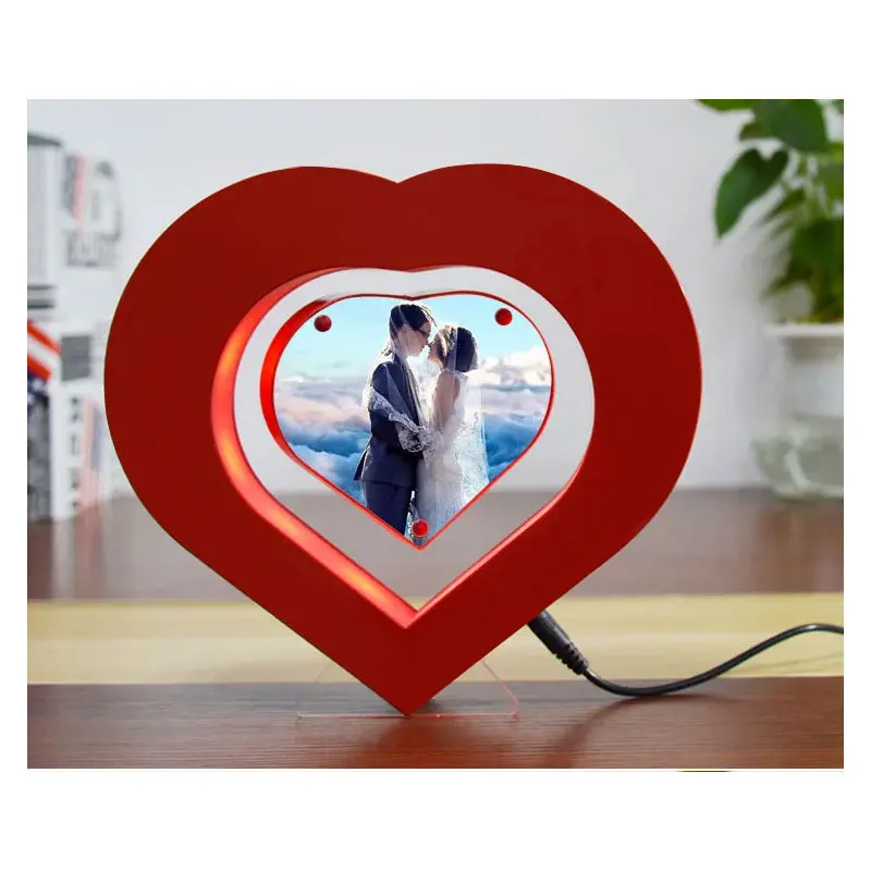 

Magnetic Levitation Creative Photo Frame Floating Heart Shaped Photo Frame Practical Gifts Birthday Romantic Valentine's Day