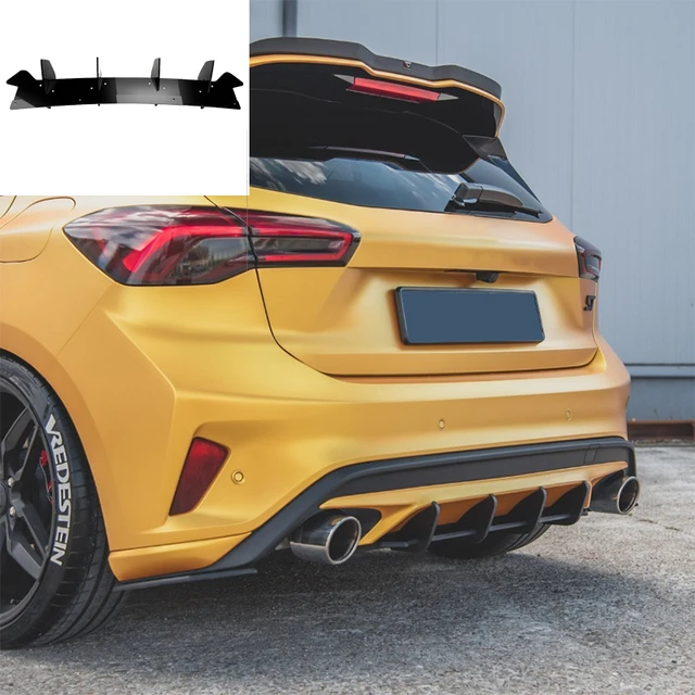 For Ford Focus MK4 ST-Line Hatchback 2018-2023 Maxton Style Car Rear Roof  Spoiler Extensions Flaps Wing Body Kits Tuning