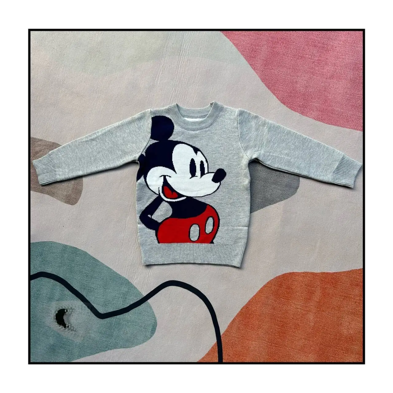 Kids sweater New Autumn Winter Children's Clothing Mickey Pullover Sweater Wool Knitted Coat Kids Cartoon Christmas Thanksgiving Sweater
