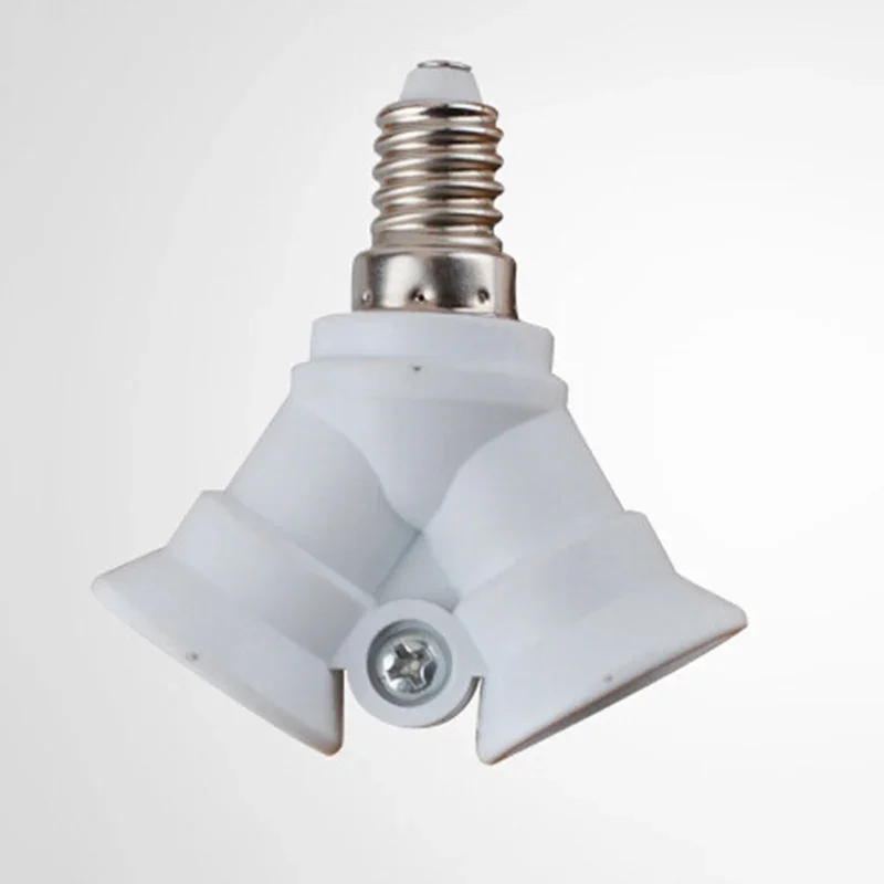 2in1 Adjustable E14 Base Light Lamp Bulb Adapter Holder Socket Splitter Lamp Socket Converter Lighting Parts Accessories lamp holder lamp bulb holder socket converter lamp base lamp socket adapter