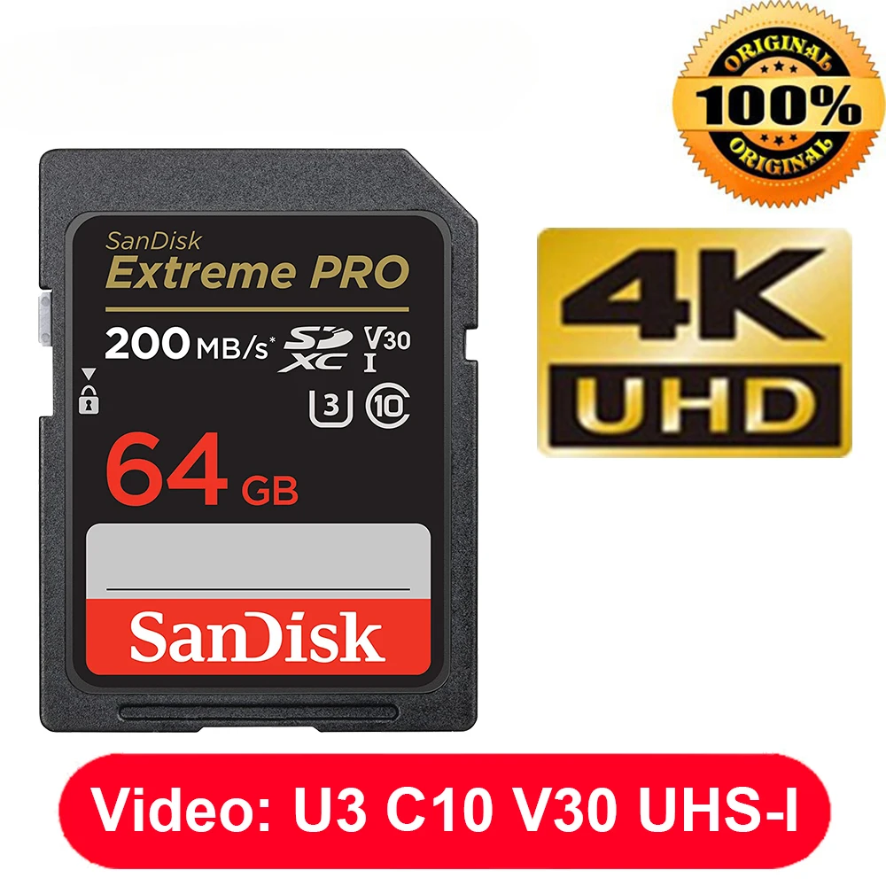 Carte Mémoire Sandisk SDXC Extreme Pro UHS-I 64 Go