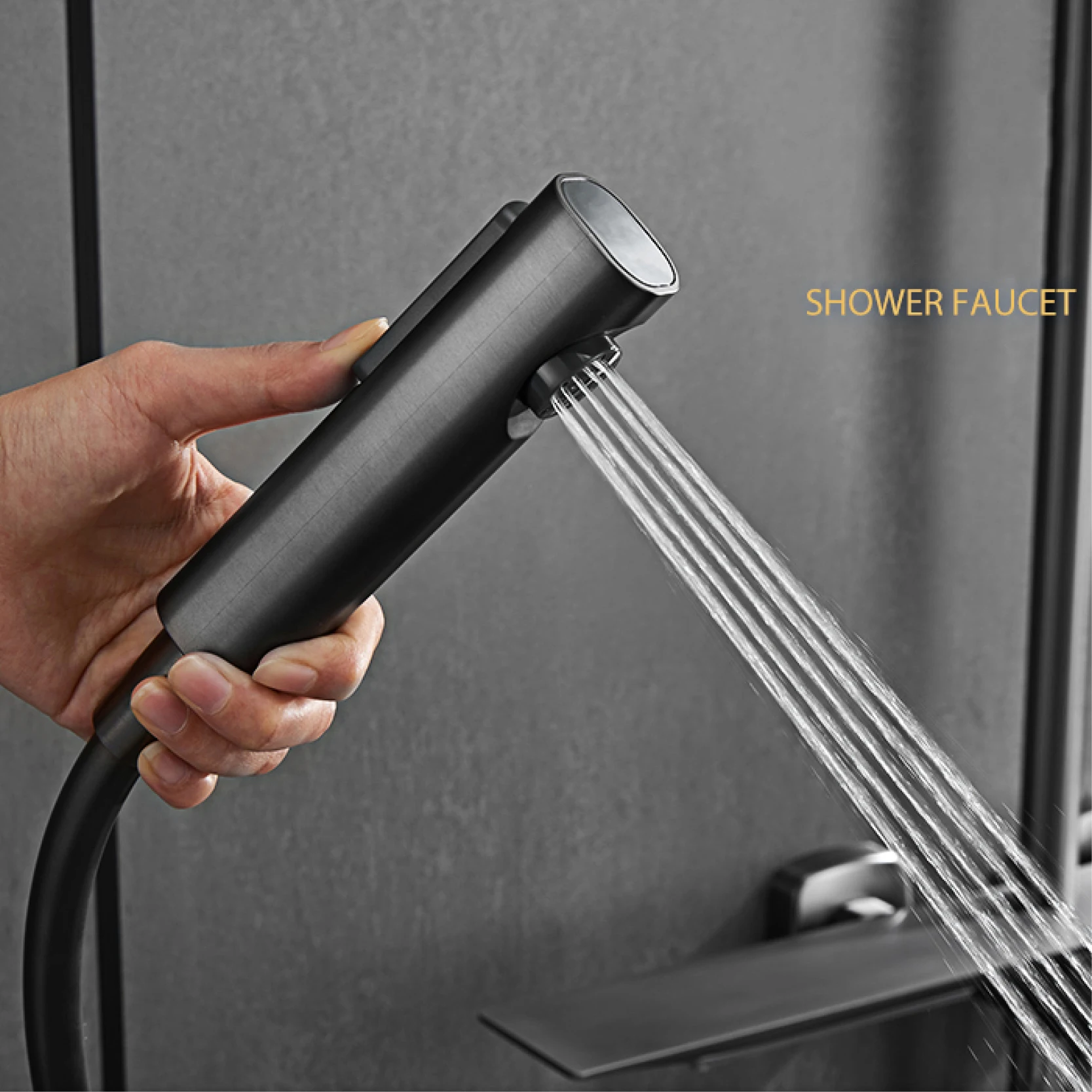 Bathroom Shower System Digital Display Design Waterfall Water Outlet Cold & Hot Dual Control Shower Tap shower set
