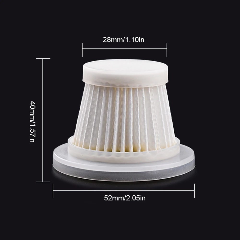 HEPA Car Vacuum Filter Reusable Cleaning Filters Easy Installation and Removal Portable Handheld Vacuum Cleaner Accessories 5pcs