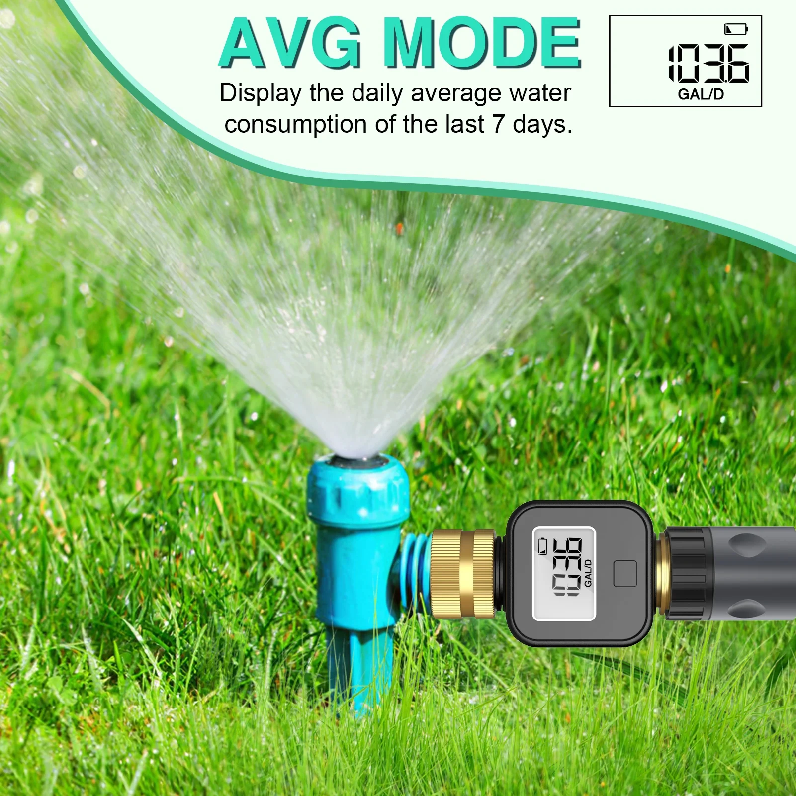 Digital Water Flow Meter High Accuracy Waterproof Electronic Flowmeter for Outdo