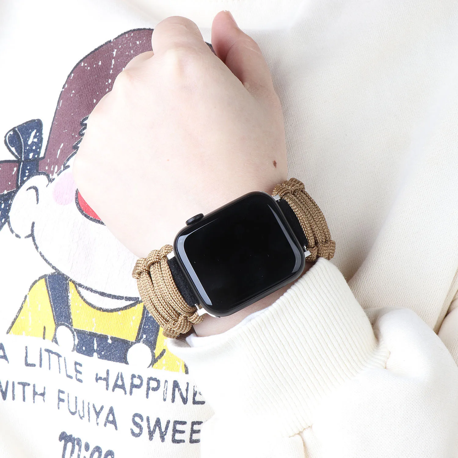 애플 워치용 야외 서바이벌 로프 스트랩, 49mm, 45mm, 44mm, 42mm, 38, 40, 41mm, 아이워치 5, 6, SE 4, 3, 7, 8 울트라 스포츠 밴드용 팔찌