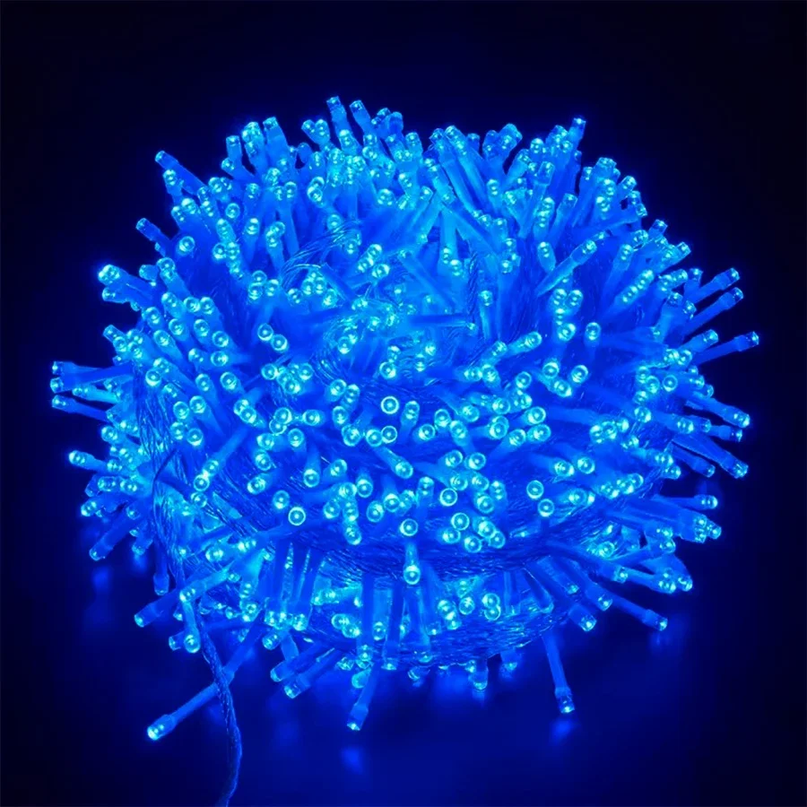 Guirnalda de luces navideñas para exteriores, 100 m, 200 m, 400 m, 500 m, para decoración de bodas, fiestas y árboles