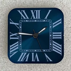 Square Roman Numeral Watch Dial with Needle Set - New Watch Accessories (Blue - Black hand)