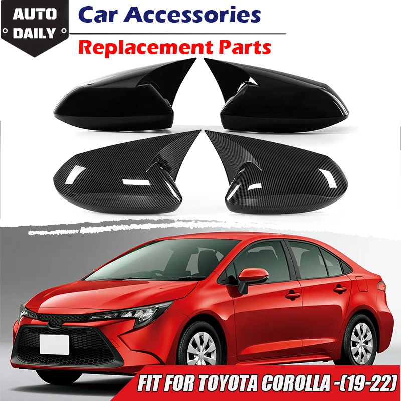 

Rhyming Reversing Mirror Case Rearview Cover ABS Cap Carbon housing Fiber Refit Side For Toyota Corolla Sedan 19-22 Hatchback