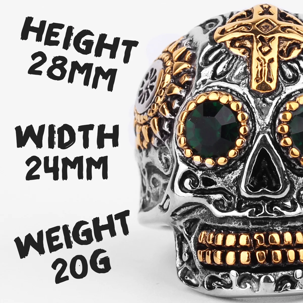 316L Stainless Steel Skull Gothic Religious Cross Man Men Rings Punk Rock Gothic For Biker Male Boy Jewelry Accessories Gift ring set gold color rings stainless steel ring tibetan silver rings signet ring finger ring gold color ring chain ring half face ring amethyst zirconia ring silver ring opening ring fidget spinner ring sparkling heart ring tungsten ring adjustable rings zircon crystal ring wedding rings moissanite diamond ring color change ring wedding ring ceramic ring animal ring jewelry accessories