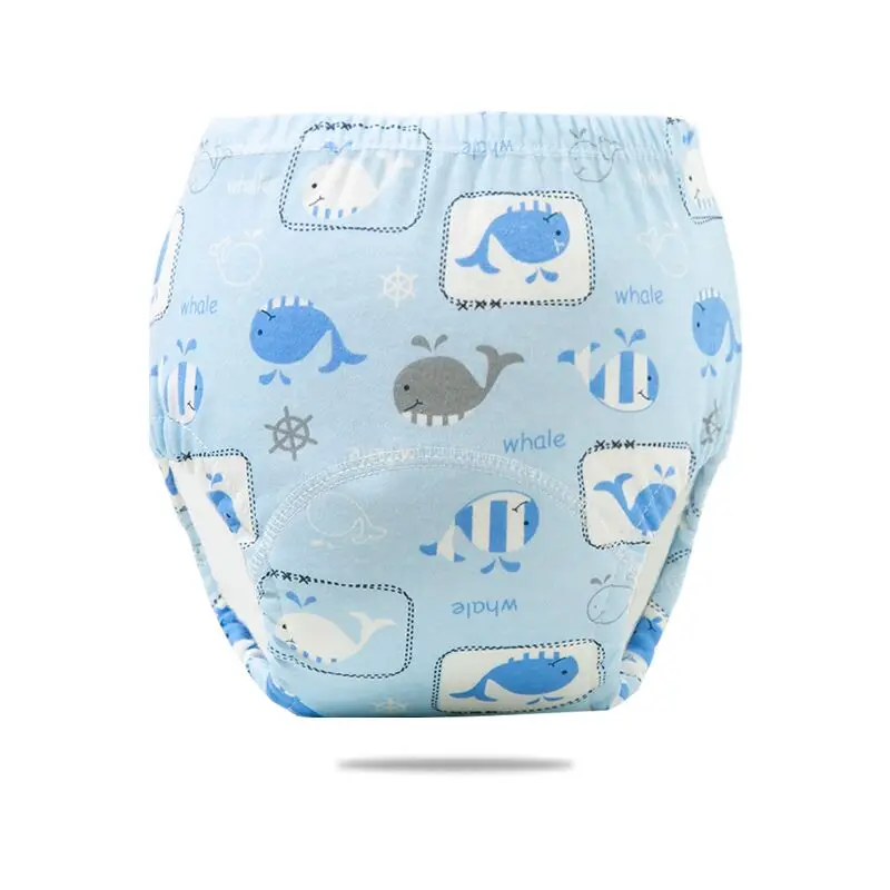 Culotte imperméable réutilisable en coton TPU pour bébé garçon et fille, sous-vêtement avec imprimé de dessin animé, 5 pièces