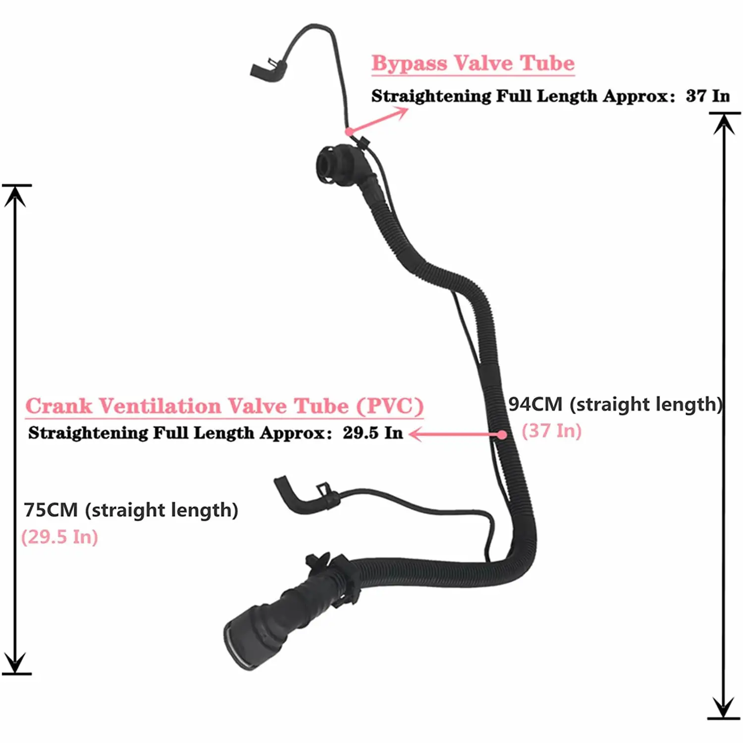 25193343 Positive Crank Ventilation PCV Valve Hose with Bypass Valve Tube fits 2011- Chevrolet Cruze Sonic Trax Buick Encore