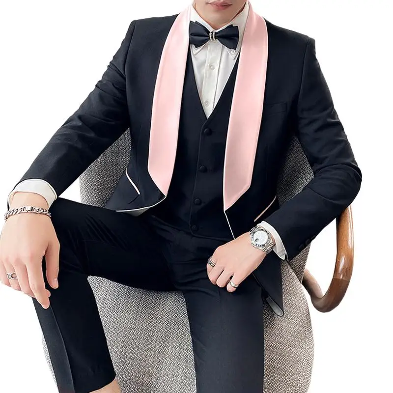 Colorful Men Suits Costume Groom Tuxedo For Wedding Prom 3 Piece Men Suits With Shawl Lapel Terno Masculino Slim