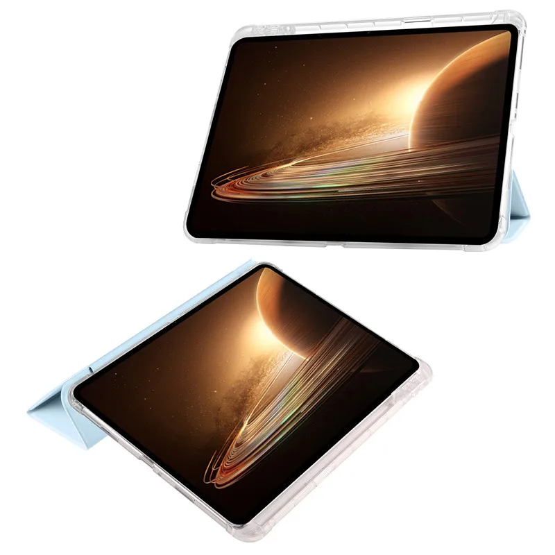 Tablet Coque For OPPO Pad 2 Case 11.61 inch PU Leather Tri Fold Caqa For One Plus Pad 11.61 Cover With Pencil Holder Shell + Pen_voghion.com