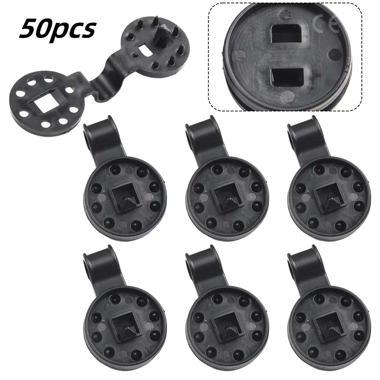 50pcs Sun Shade Net Cloth Plastic Clips Sturdy Heavy Duty Lock Grip Fix Clamp Net Hook Holder Breeding Greenhouse Accessories