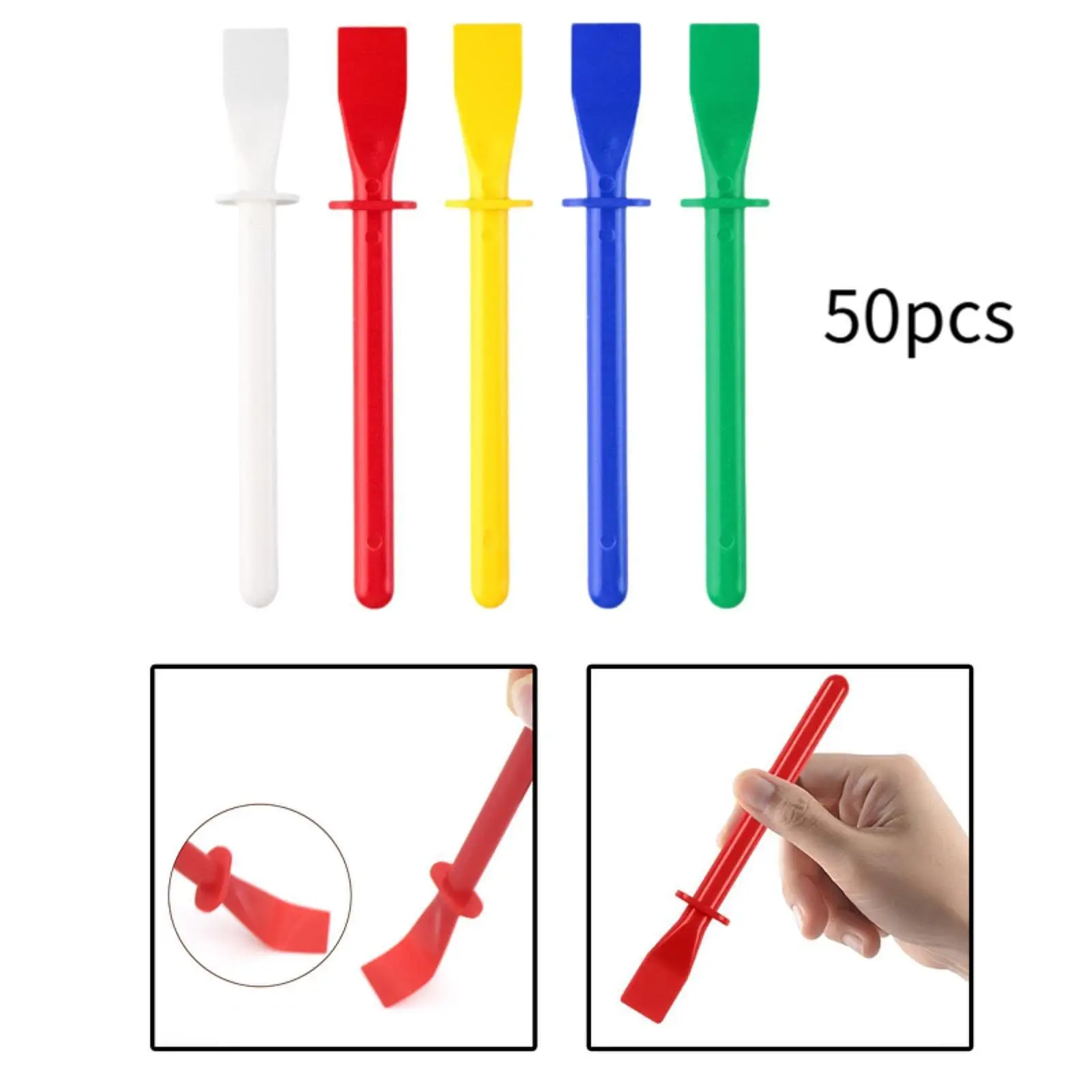 50Pcs 접착제 스프레더 그림 스크레이퍼 DIY 공예 프로젝트에 대 한 쉬운 깨끗한 접착제 얼룩 스틱 도구 목공 가죽 공예