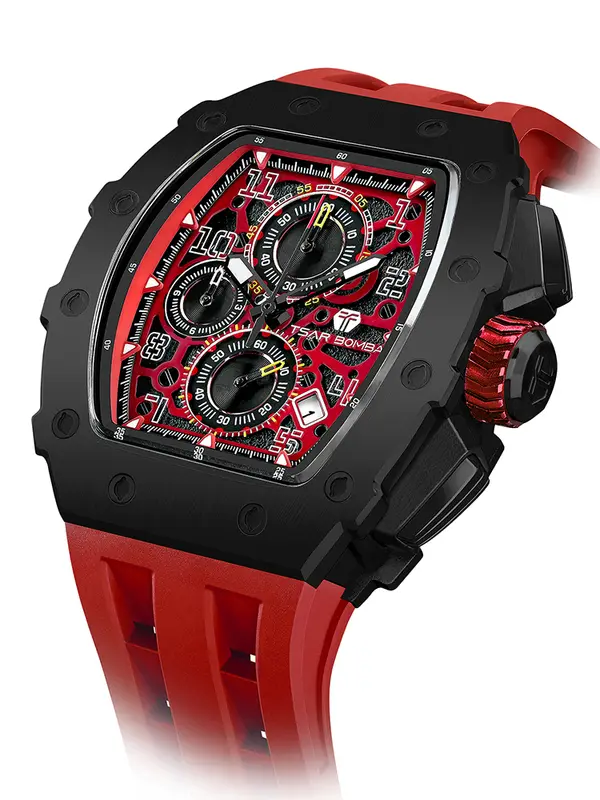 TSAR BOMBA New TB8204 Watch for Men Japan Quartz Chronograph 50M Waterproof Wristwatch Fashion Sport Clock Male Luxury Mens Gift - Image 13