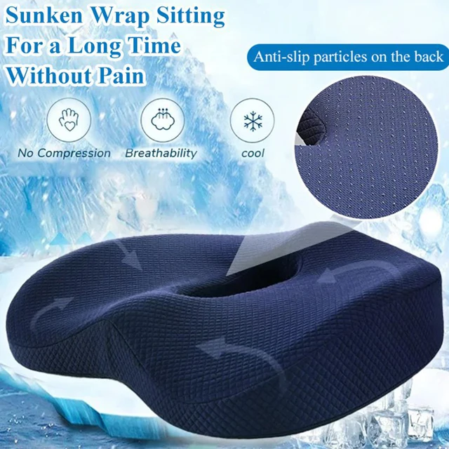 YR Trade Memory Foam Seat Cushion Orthopedic Coccyx Office Chair Cushion  Support Pillow Car Seat Hip Pain Relief Massage Pad - AliExpress