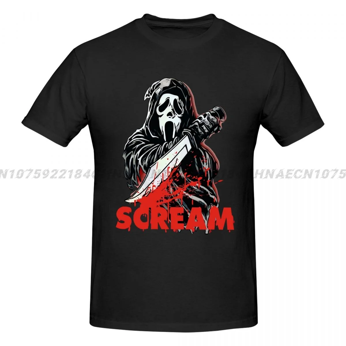 

Футболка мужская оверсайз с изображением крика из фильма Ghostface Sidney Prescott, винтажная забавная Мужская футболка y2k с коротким рукавом