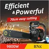 9800W High-Power Chainsaw Logging Saw 87CC 2-Stroke Petrol Gasoline Chain Saw Cutting Logging Chain Saws Power Tools 2