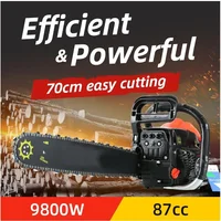 High-Power Chainsaw 9800W Logging Saw 87CC 2-Stroke Petrol Gasoline Chain Saw Cutting Logging Chain Saws Power Tools 1