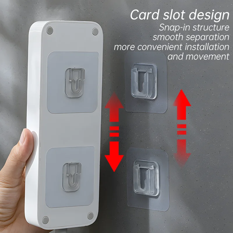 Self Adhesive Hook Invisible Double-sided Traceless Snap Holder Multi-functional Plug Socket Retainer Home Bedroom Hook Kit