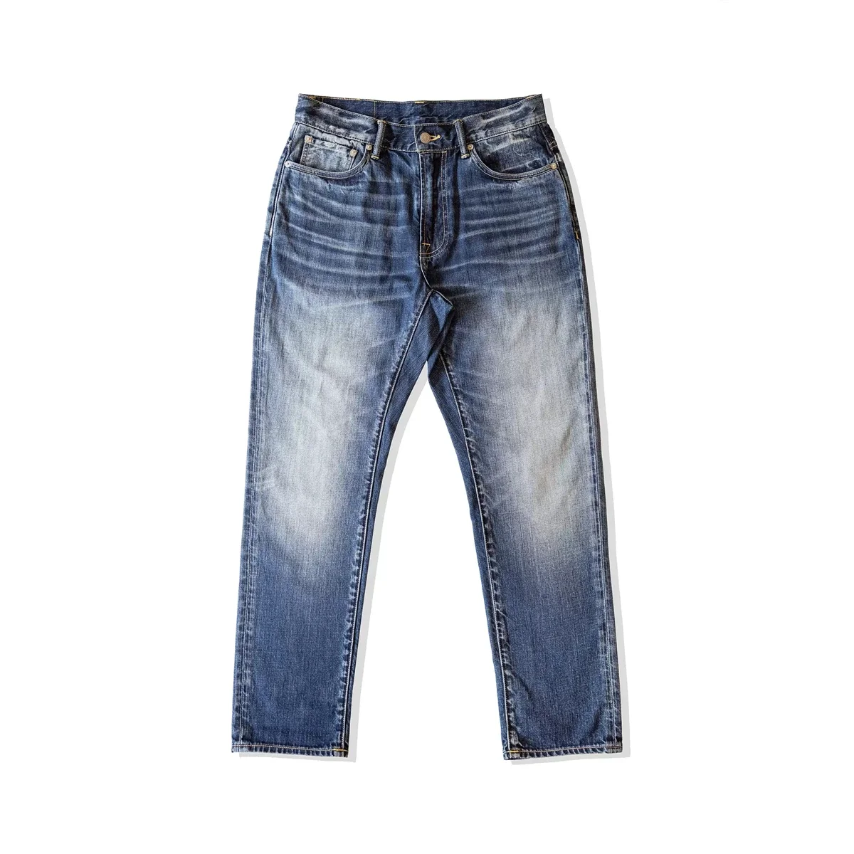 Red Tornado Classic 705 Jeans Slightly Tapered Fit Vintage Wash Denim Pants For Men 5