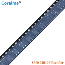 100 pces originais smd mb10f 0.5/0.8a 1000v ponte retificador monofásico de vidro passivação retificador ponte