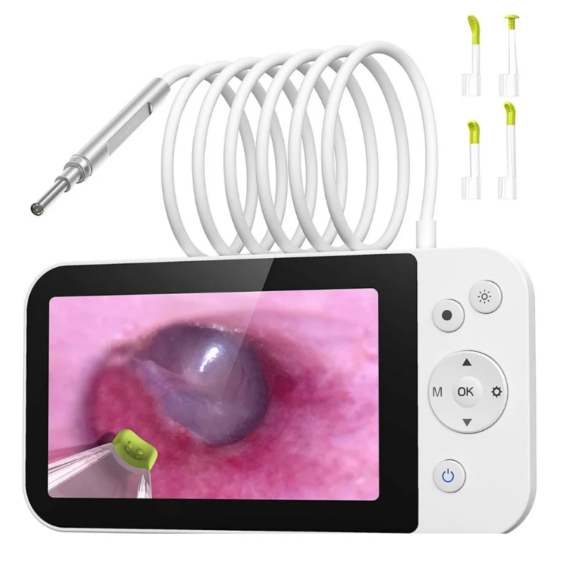 Digital Otoscope Ear Endoscope Camera With 5" Screen Professional