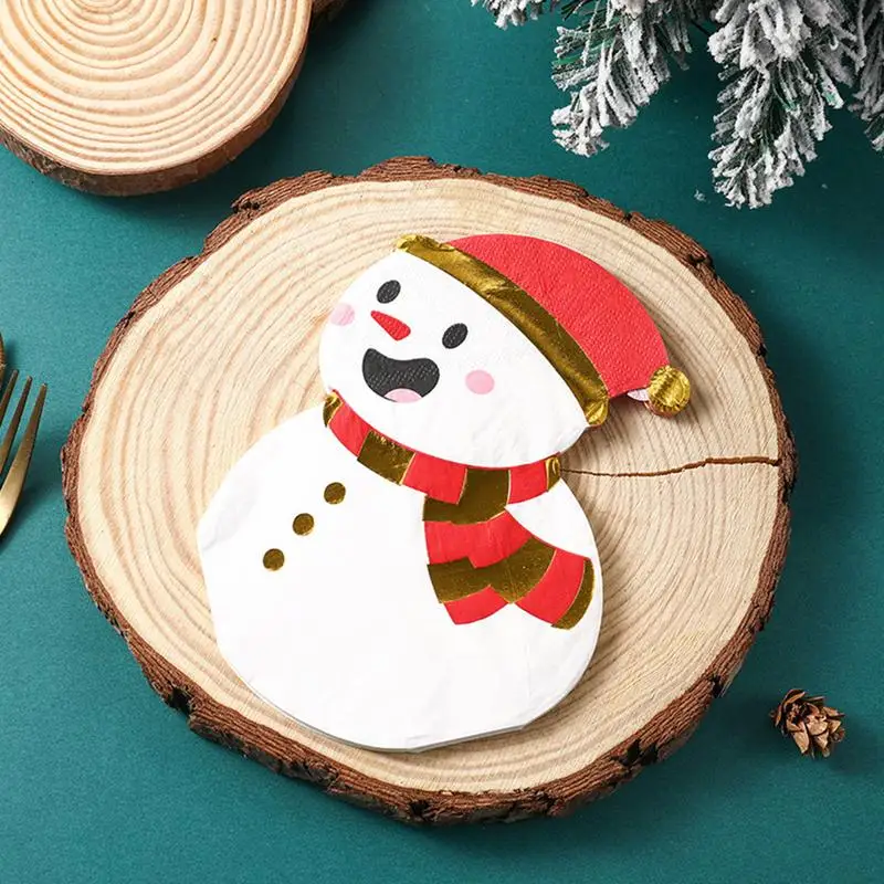 Dinner Table Napkins Holiday Table Decor Printing Paper Towel Christmas Design Paper Napkins Tableware Decor For