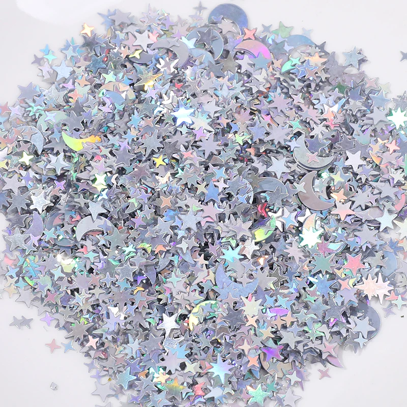 15g/bag Glitter Moon Star Confetti 2025 Ramadan EID Mubarak Home Decoration Islamic Muslim Gifts Birthday Party Table Scatter