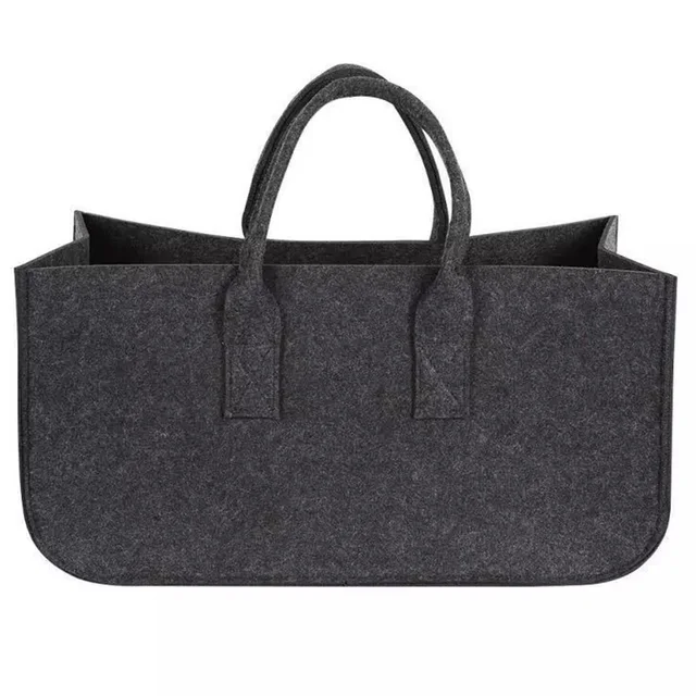 Filc Táska Fekete Kandalló Fa Kosár Tűzfa Zseb Tűzifa Újság Stand - Image 4