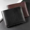 Vintage Lychee Texture Men's Wallets Short Style Coin Bag Multi Card Slots Card Holder Credit Card Bag Men Small Cash Purse 3