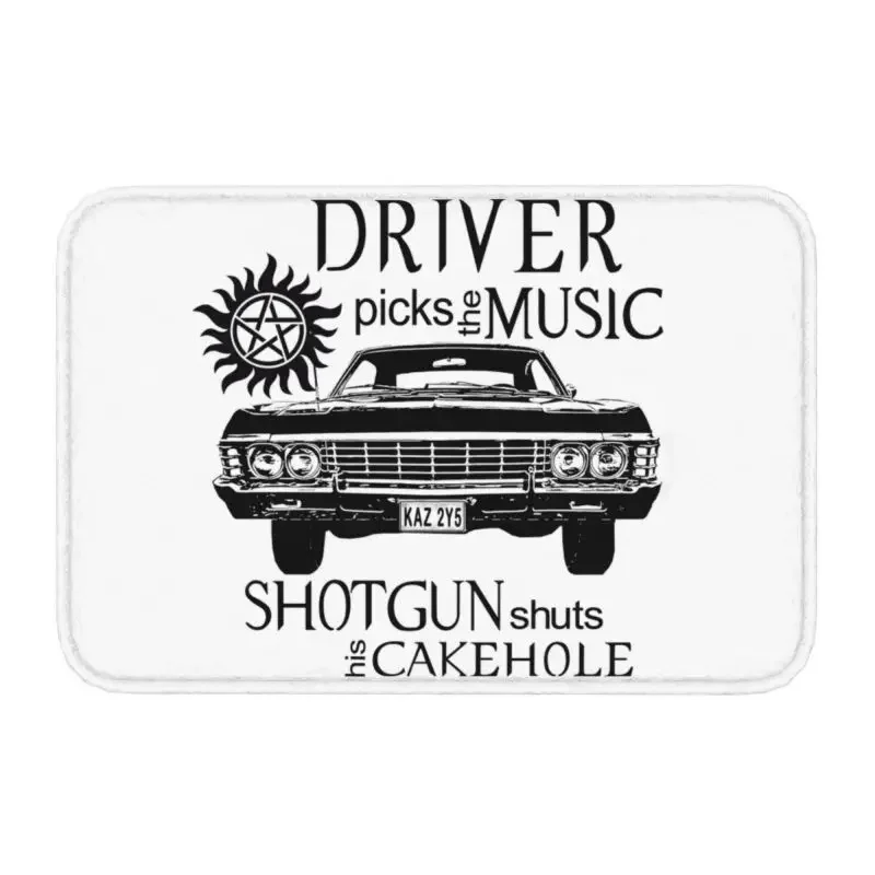 

Driver Picks The Music Front Floor Door Entrance Mats Outdoor Supernatural TV Show Kitchen Bathroom Doormat Garage Carpet Rug