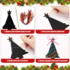 48Pcs Christmas Rainbow Scratch Paper Xmas Tree Snowman DIY Hanging Ornaments for Kids Gifts 2024 Navidad Party Decor Supplies 2