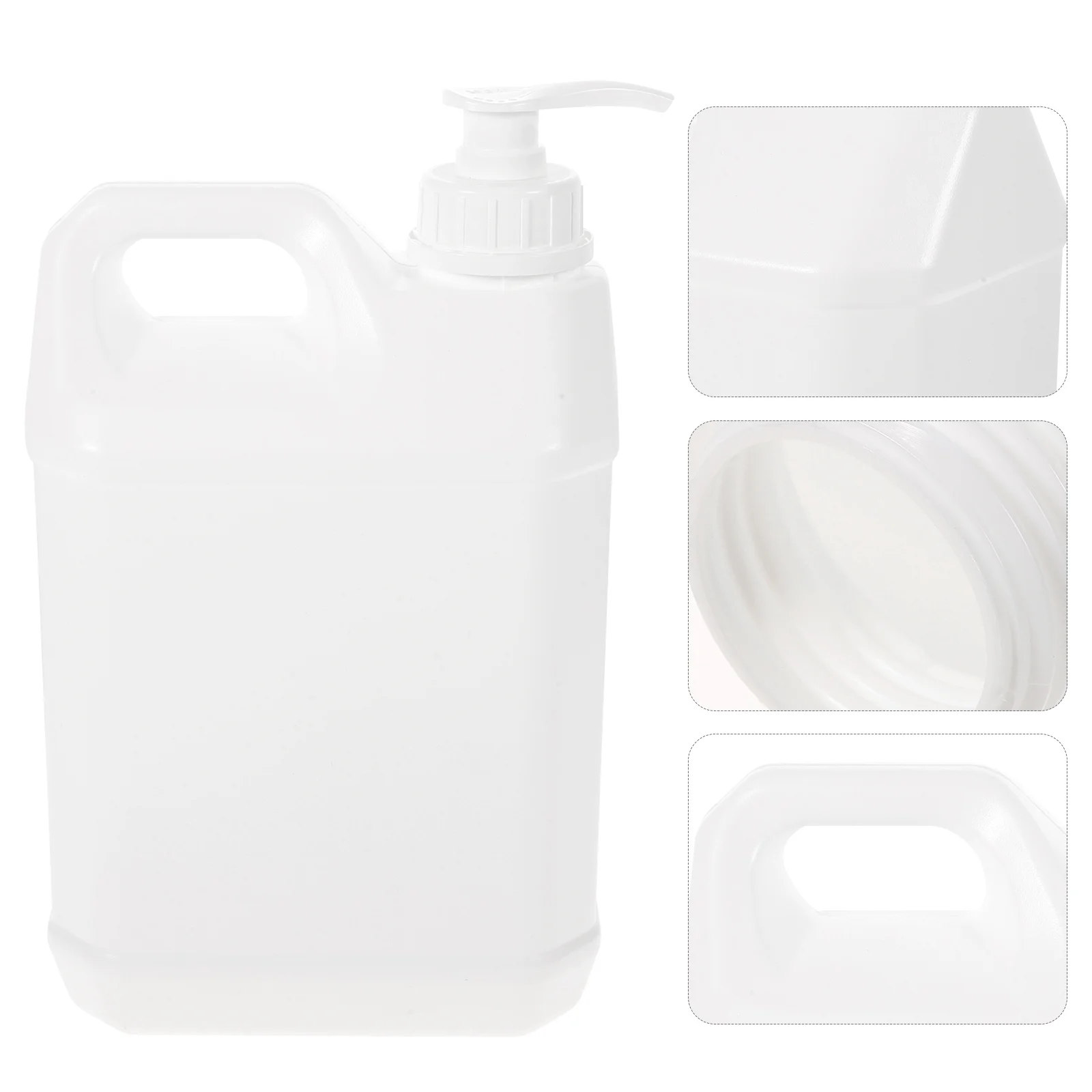 25L Pump Bottles Liquid Plastic Liquid Soap Cosmetics Chemical Storage Container (White)