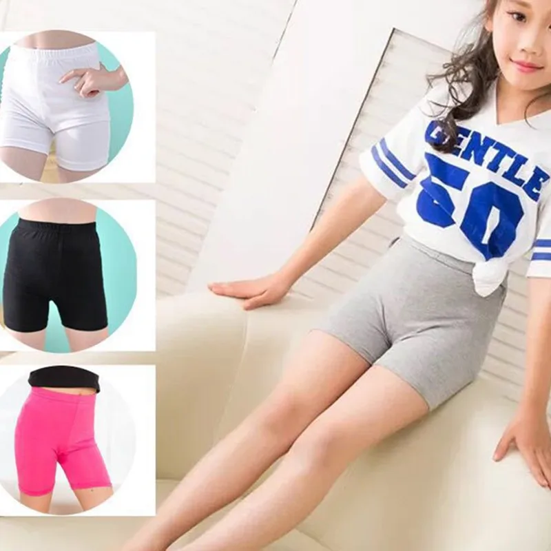 Children Summer Shorts Girls Lace Safety Pants Kids Panties Girls Underwear Leggings Baby Clothes 3-10Y Teen Solid Boxer Short kids shorts kids underwear